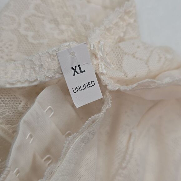 1272 NWT Wink Unlined Scoop Bra Sz XL Cream - Picture 5 of 5